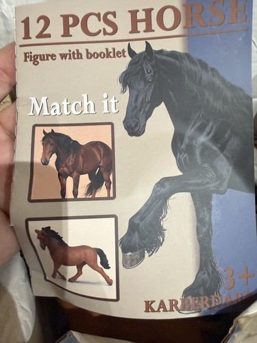 12pcs plastic horse figure - plastic,